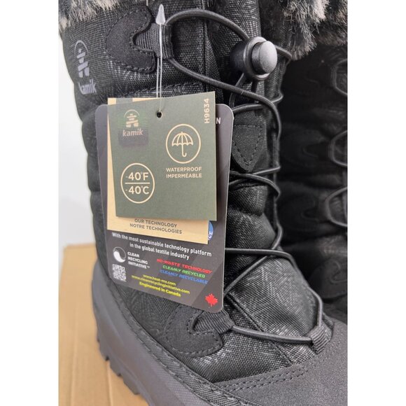 Kamik Women's Momentum 3 Waterproof Winter Boot Black Size 9 New~~~ - Picture 3 of 10